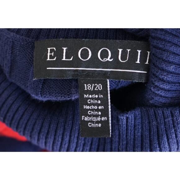 Eloquii Striped Turtleneck Ribbed Sweater Dress Sz 18-20 Preppy Academia School - Picture 3 of 16